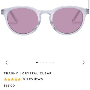 Lightly used Le Specs “trashy” clear sunglasses